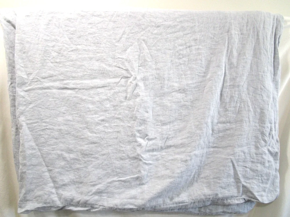 Noble Excellence Light Blue 100% Linen Duvet Cover Sz Full/Queen